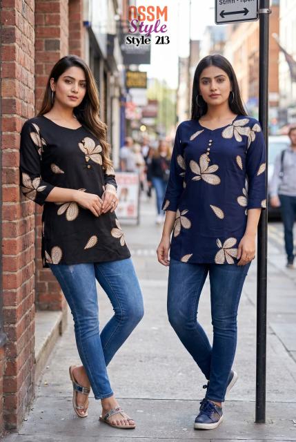 Ossm style 213 short top trendy kurti wholesale suppliers in mumbai